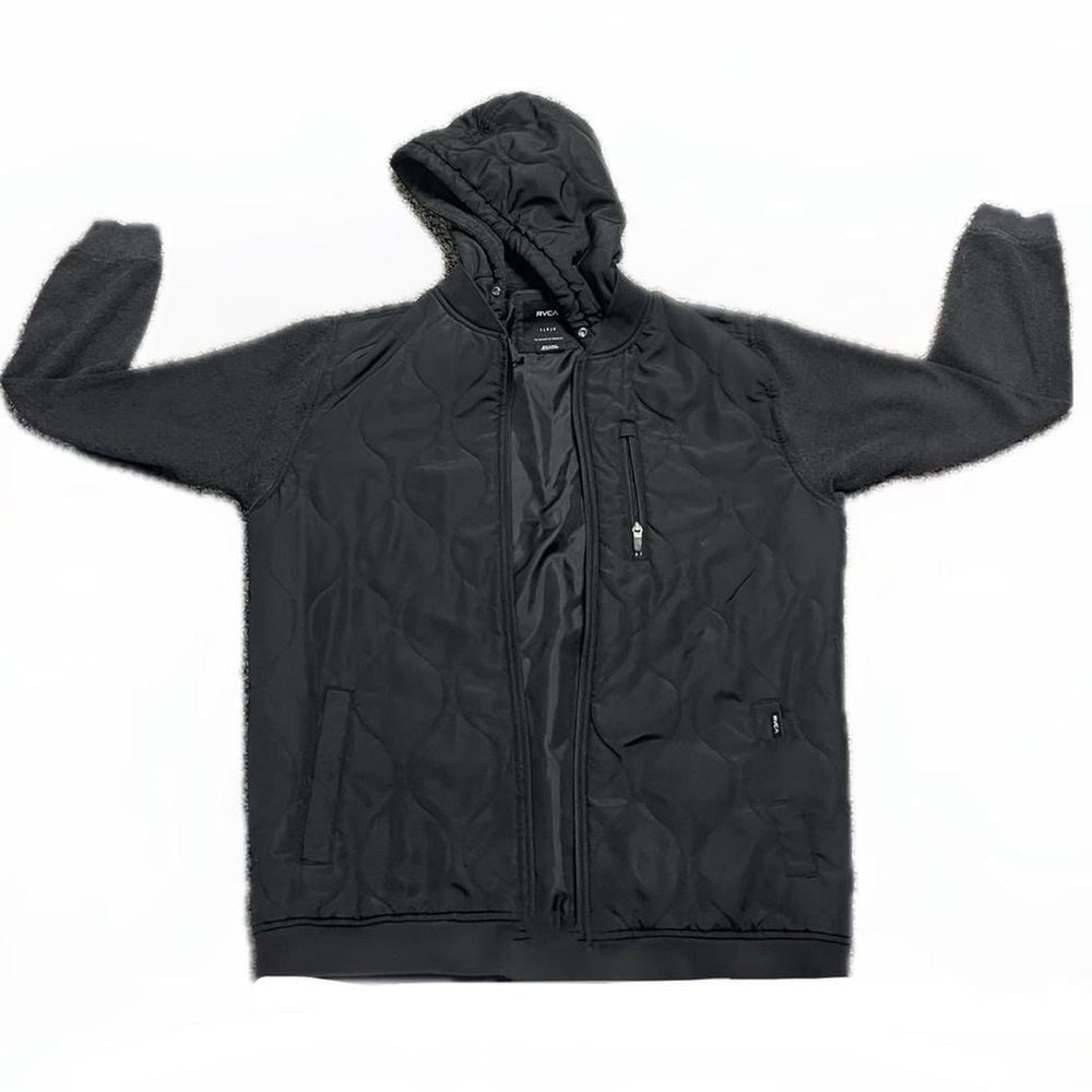 RVCA Men’s Black Puffer Jacket/Coat - Size L